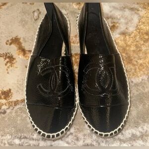 Fancy Patent Leather Espadrilles Size 39